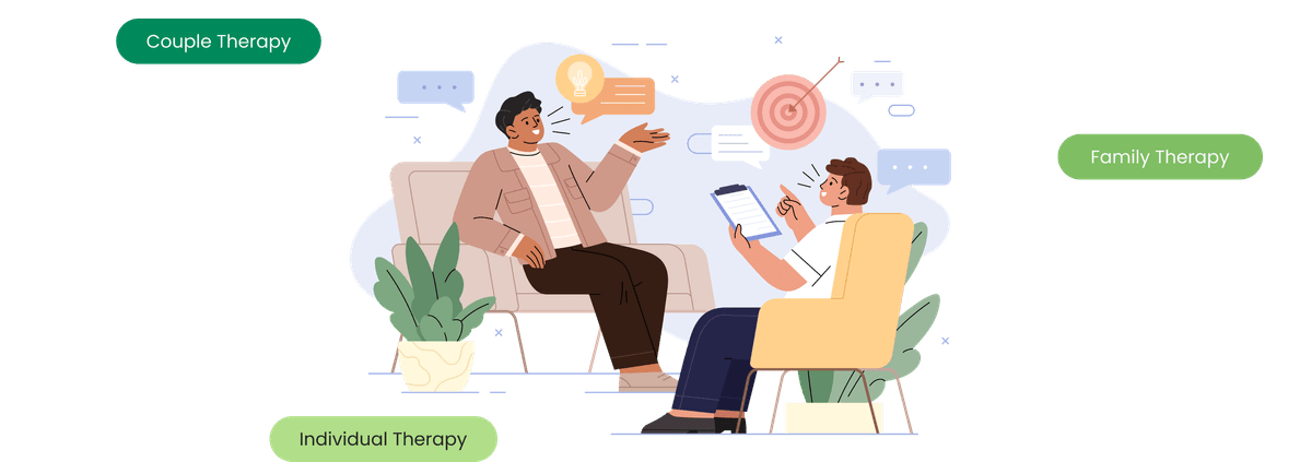therapist giving therapy illustration