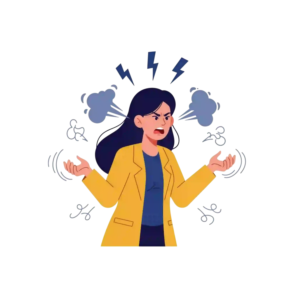 Anger management issues of a women