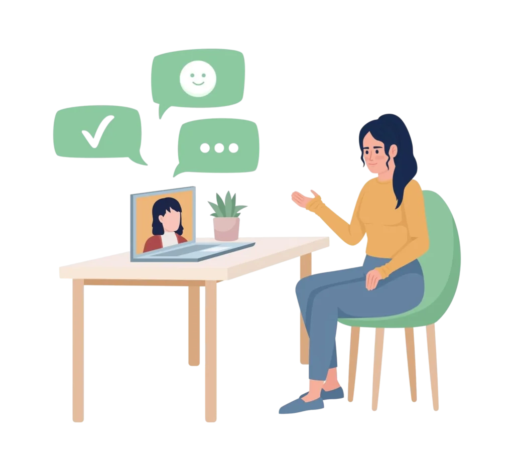 individual therapy a women seeking online mental health support