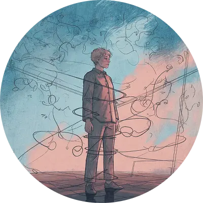 man dealing with many things image