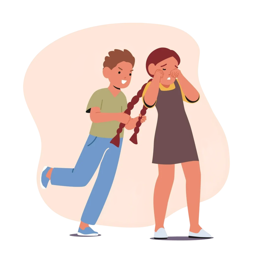 Siblings fighting with each other